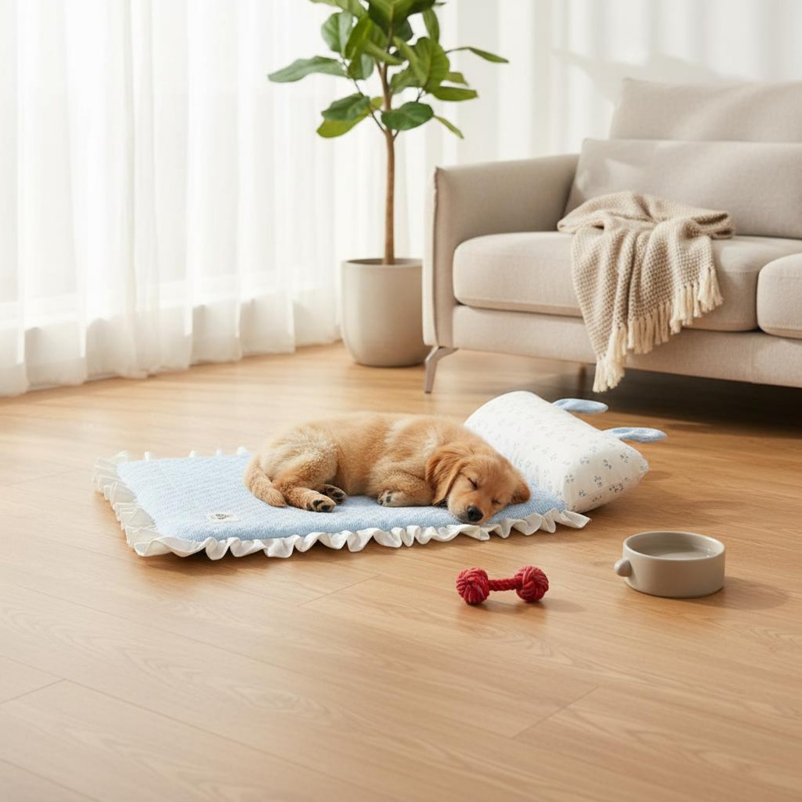 Dog Cooling Mat - แผ่นรองทำความเย็นสำหรับสุนัข หมอนรองหูน่ารัก แผ่นรองทำความเย็นสำหรับแมว เบาะรองนอนสำหรับสัตว์เลี้ยงในฤดูร้อน นุ่ม ระบายอากาศได้ดี