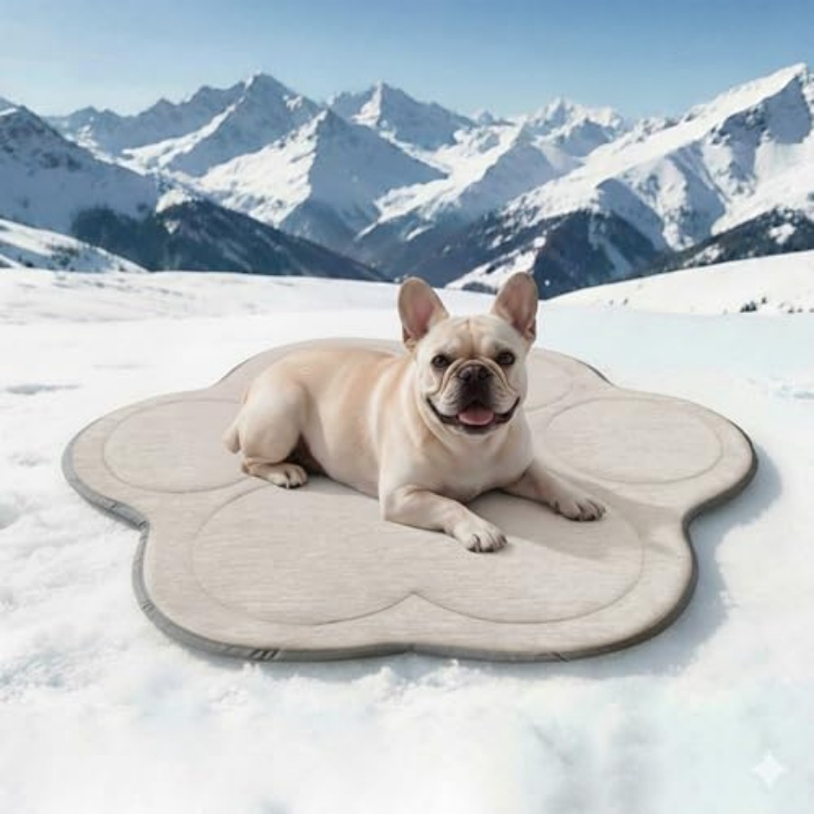 Dog Cooling Mat - แผ่นรองทำความเย็นสำหรับสุนัข, แผ่นรองเย็นทันทีสำหรับสุนัข, แผ่นรองทำความเย็นสำหรับสัตว์เลี้ยงแบบ 4 ชั้น หนา