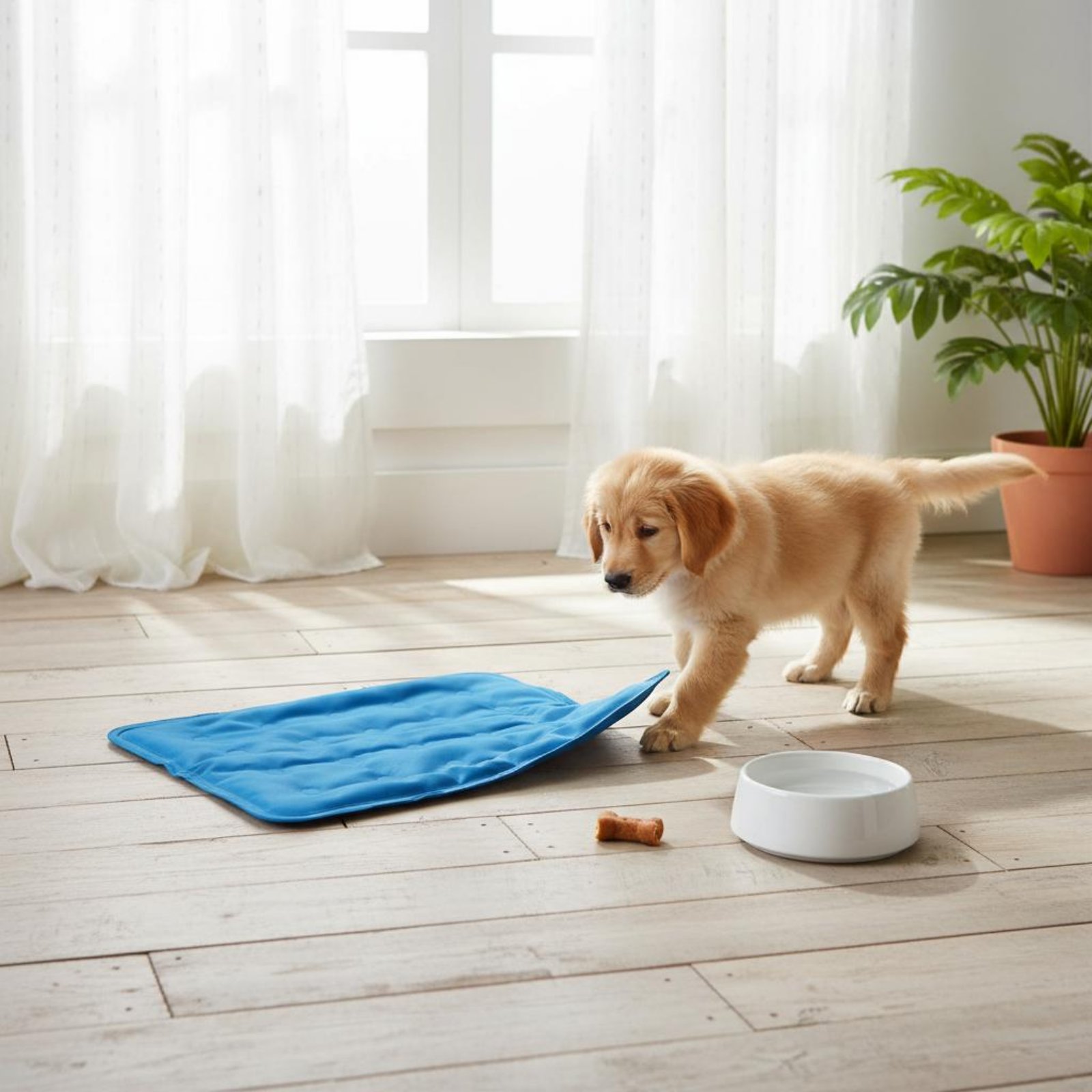 Dog Cooling Mat - แผ่นเจลทำความเย็นสำหรับสัตว์เลี้ยง แผ่นรองทำความเย็นแบบกดใช้งานได้นานสำหรับสุนัข