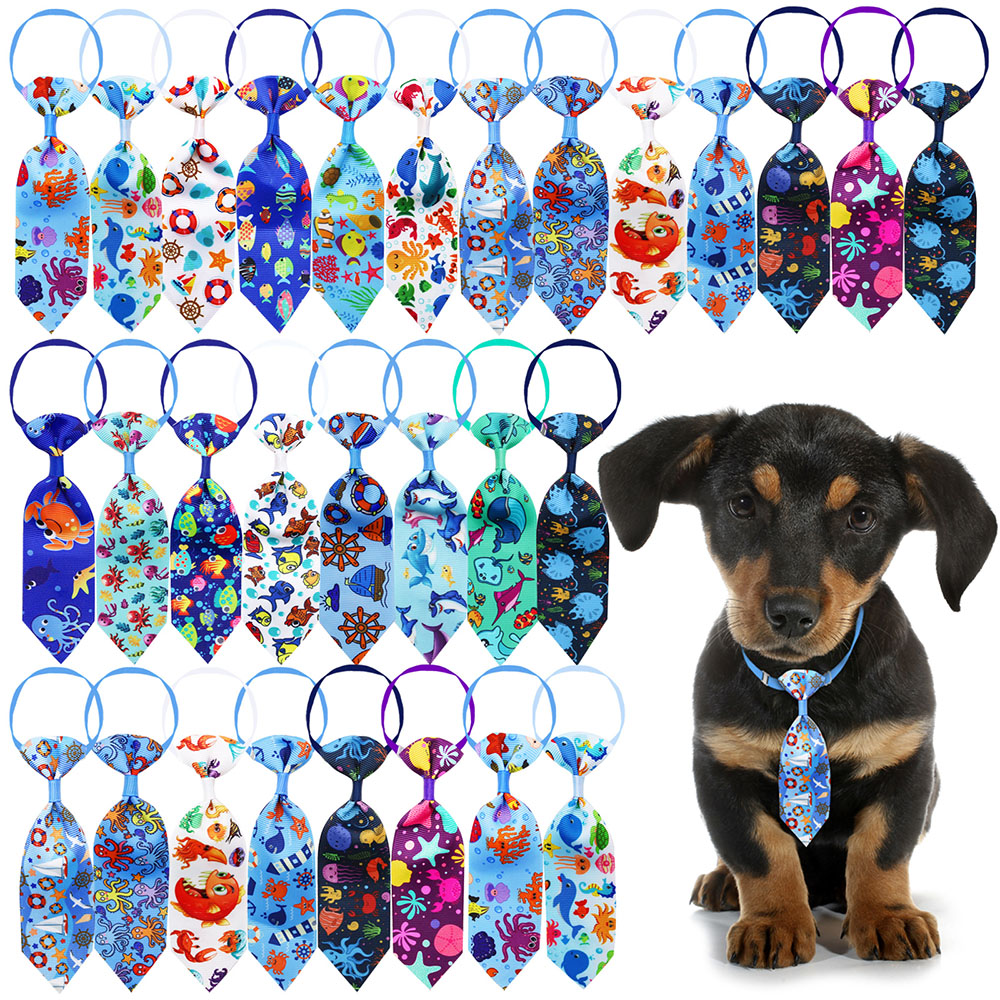 Pet Supplies Co - 50 ชิ้นกรูมมิ่งสุนัขสุนัขเล็กแมวเนคไทโบว์ไทแฟชั่นสุนัขสัตว์เลี้ยงโบว์ไทอุปกรณ์สัตว์เลี้ยงกรูมมิ่งสุนัข