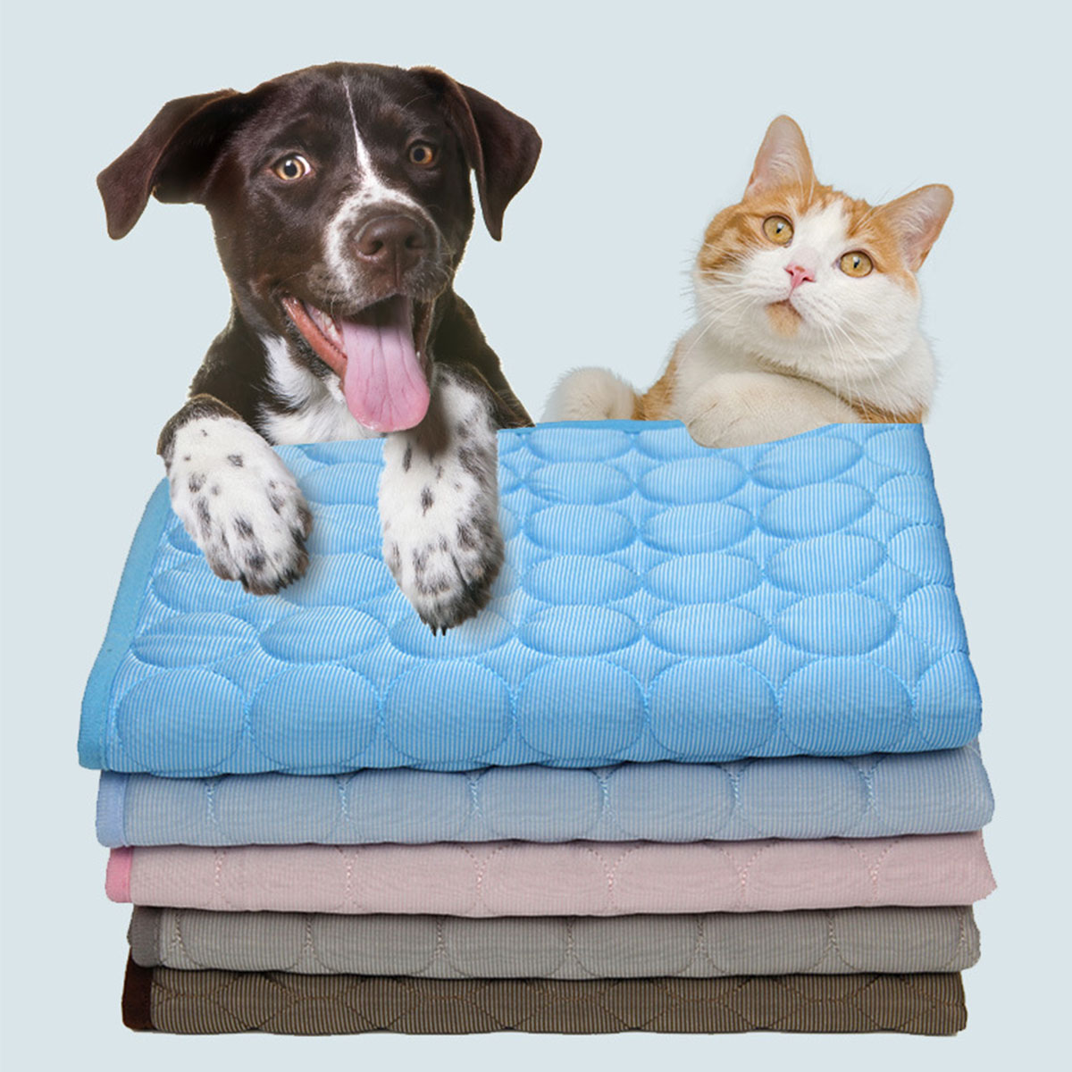 Dog Cooling Mat - แผ่นรองนอนเย็นสำหรับสัตว์เลี้ยง ฤดูร้อน สำหรับแมวและสุนัข ที่นอนโซฟา แผ่นรองนอนเย็นสำหรับสุนัขขนาดเล็ก ผ้าห่มรองนอนเย็นแบบทนทาน