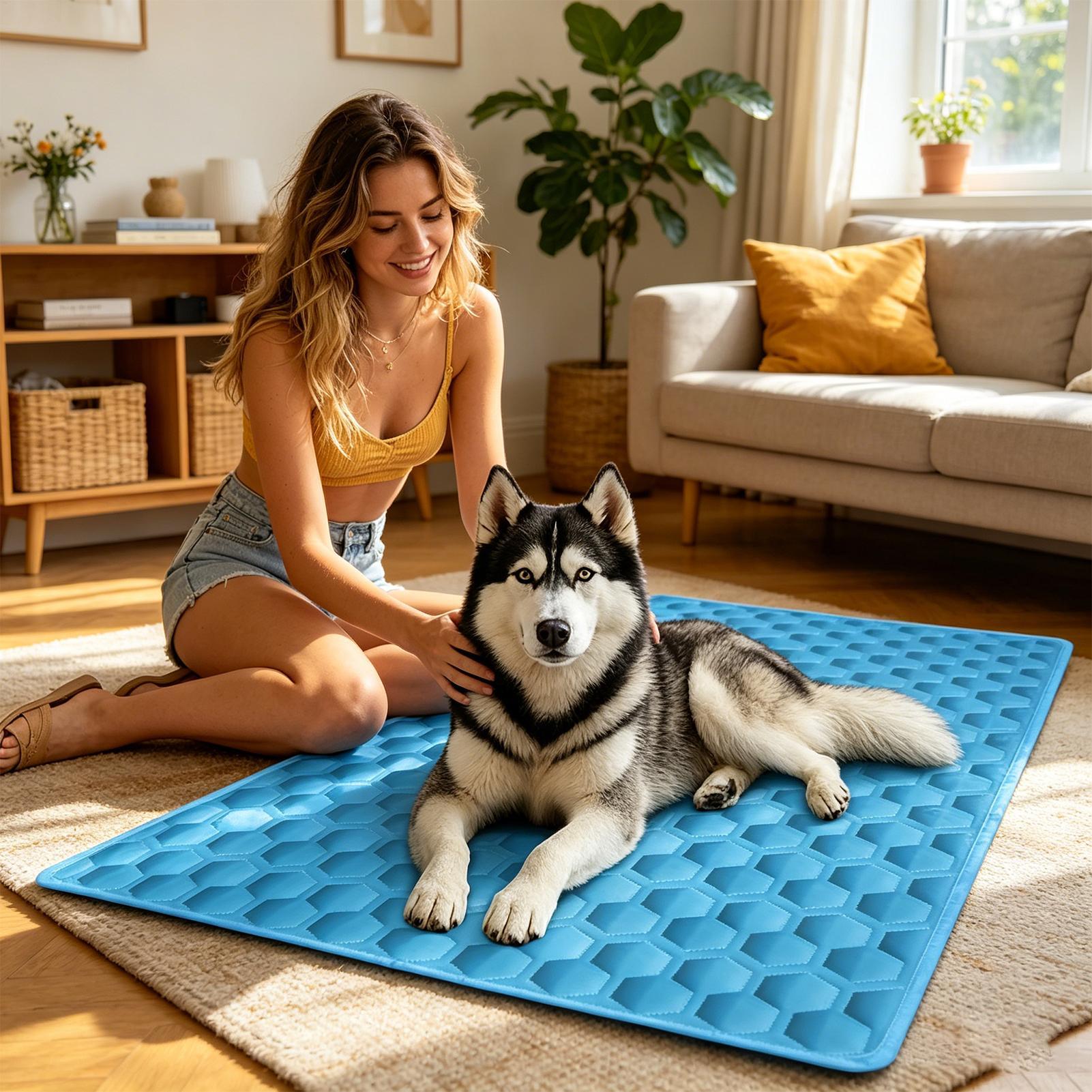 แผ่นรองนอนเย็นสำหรับสัตว์เลี้ย - Dog Cooling Mat บทวิจารณ์และราคา