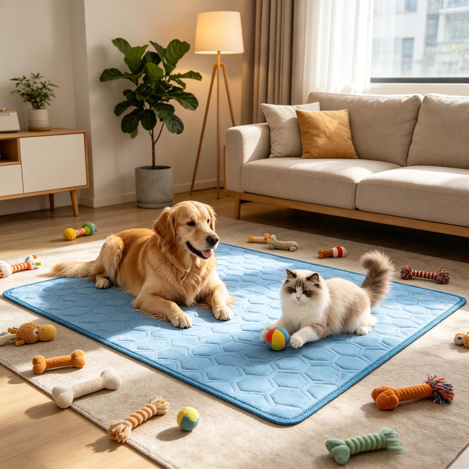 แผ่นรองนอนเย็นสำหรับสัตว์เลี้ย - Dog Cooling Mat บทวิจารณ์และราคา