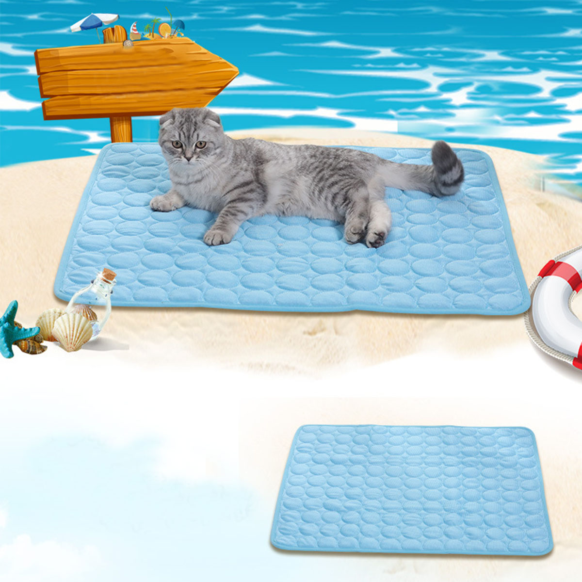 แผ่นรองนอนเย็นสำหรับสัตว์เลี้ย - Dog Cooling Mat บทวิจารณ์และราคา