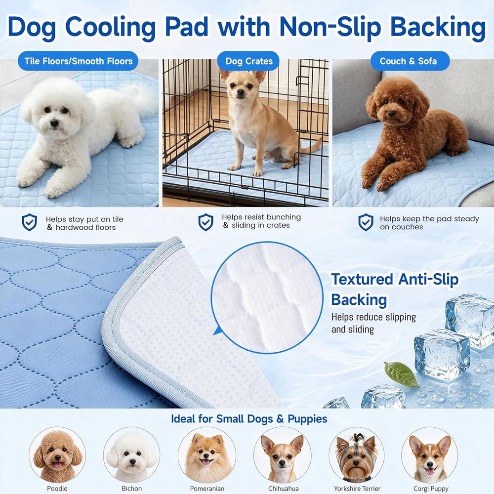 แผ่นรองทำความเย็นสำหรับสุนัขขน - Dog Cooling Mat บทวิจารณ์และราคา